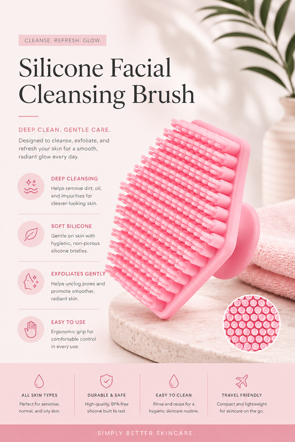 Silicone Facial Cleansing Brush