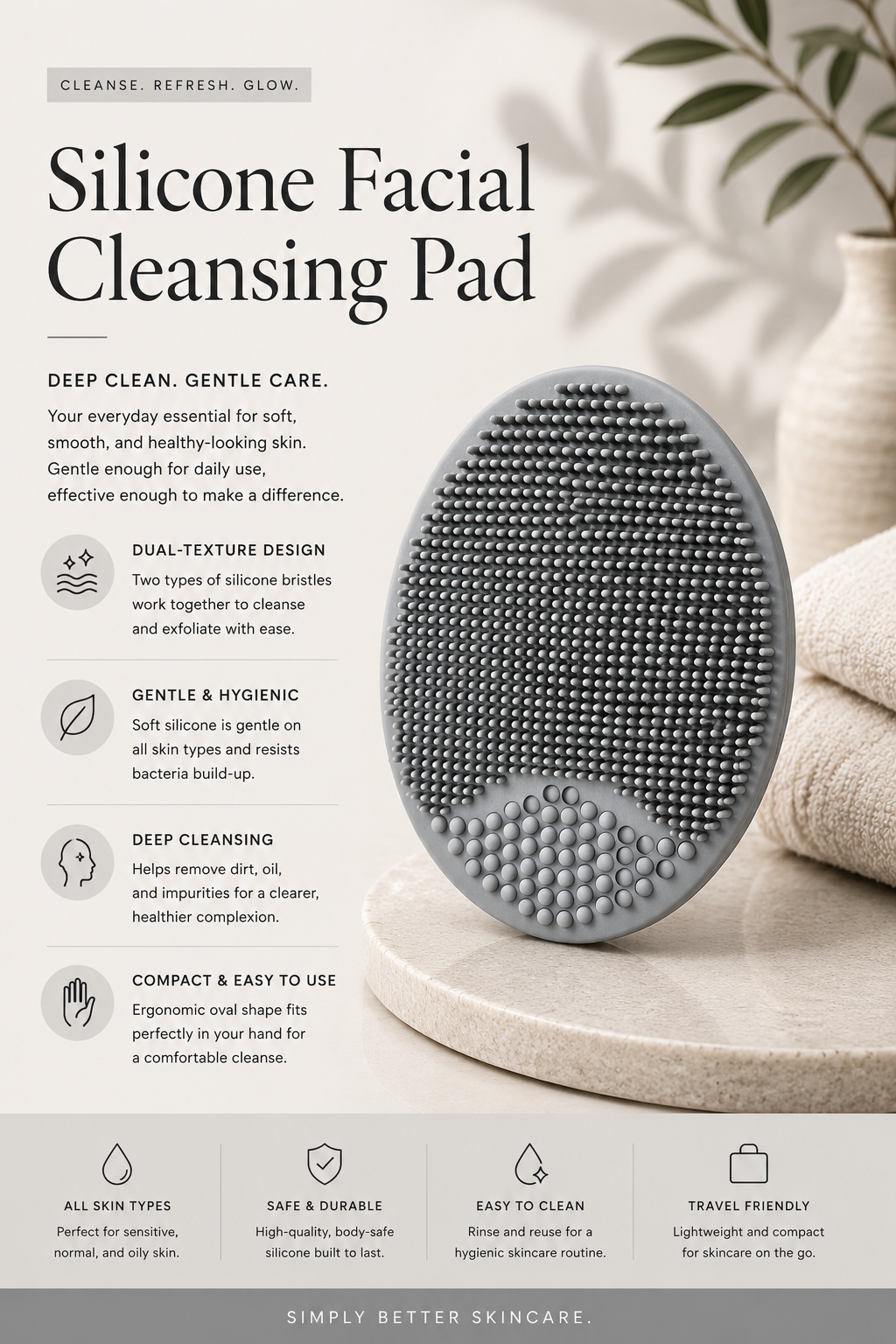 Silicone Facial Cleansing Brush