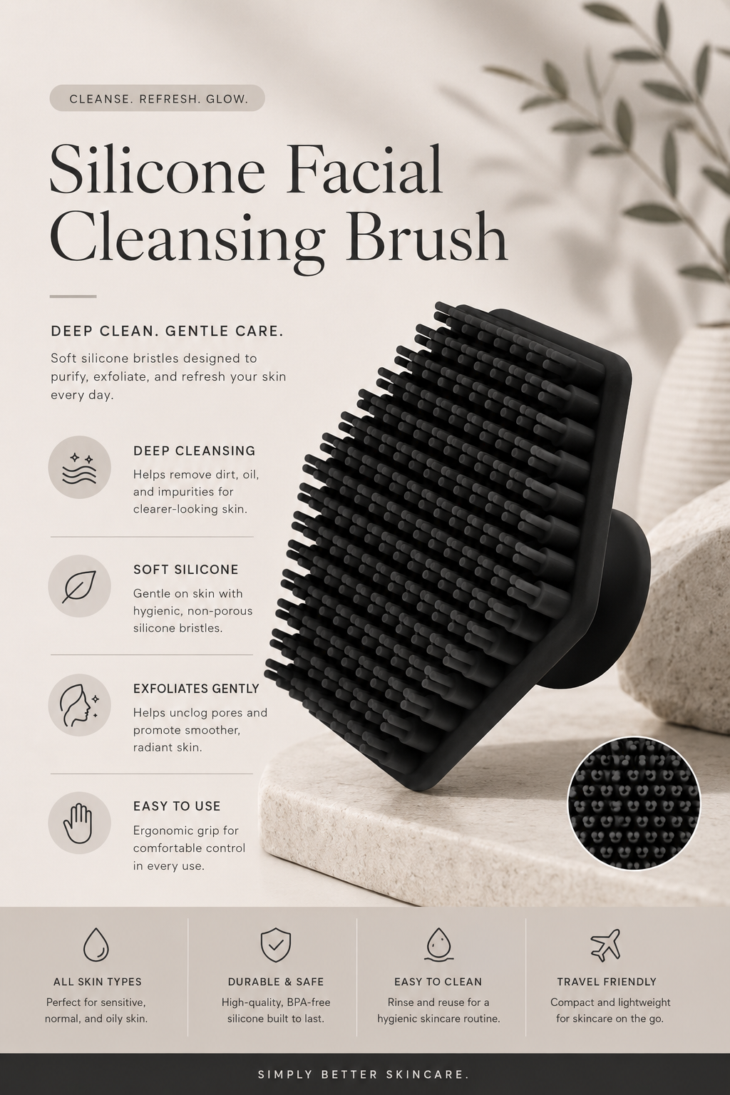 Silicone Facial Cleansing Brush