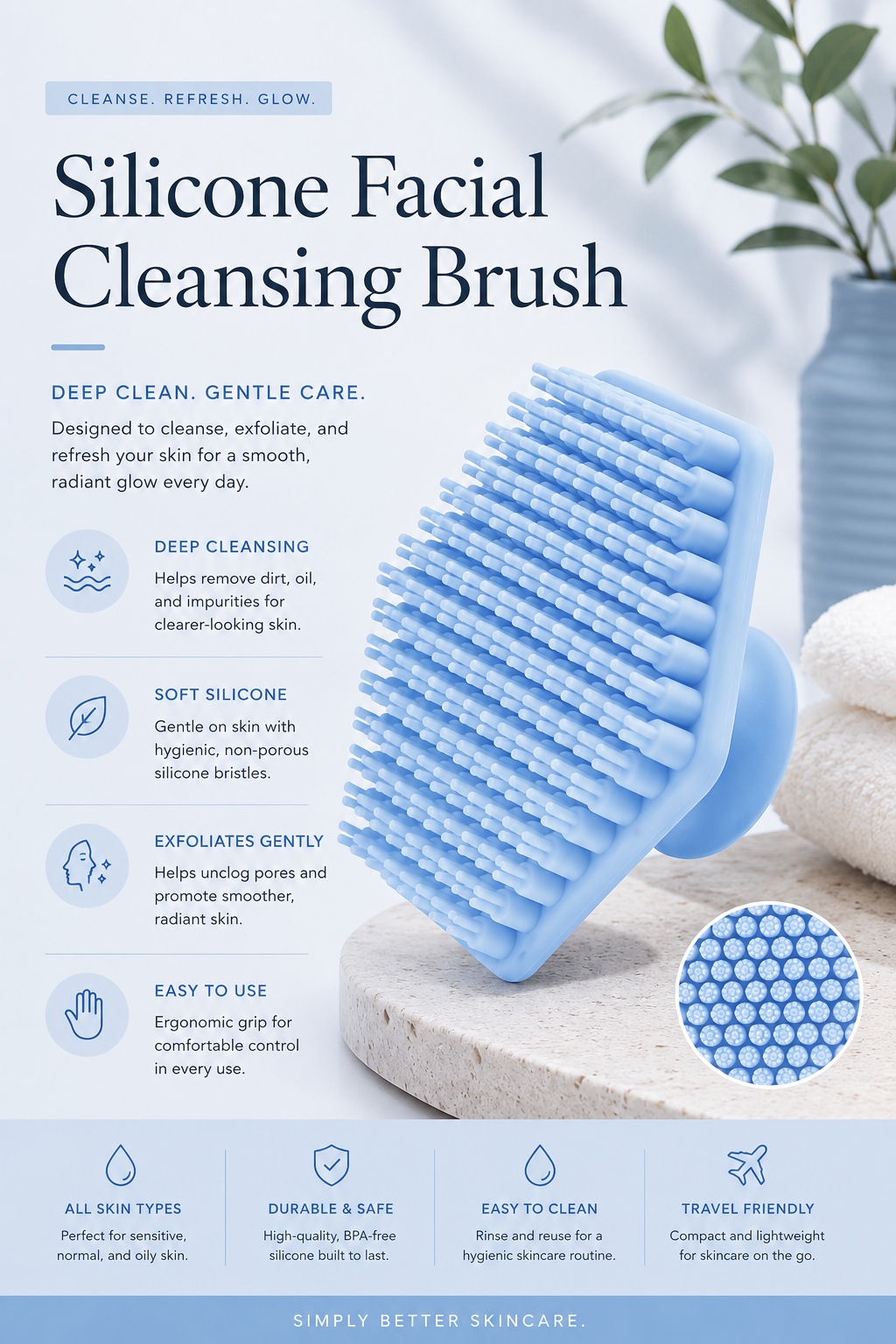 Silicone Facial Cleansing Brush