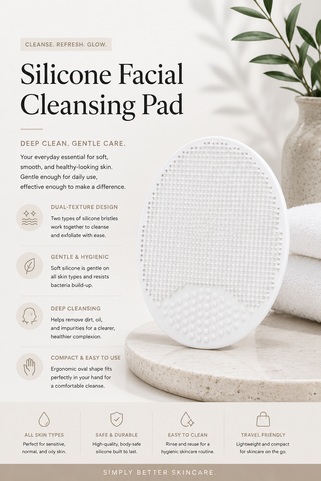 Silicone Facial Cleansing Brush