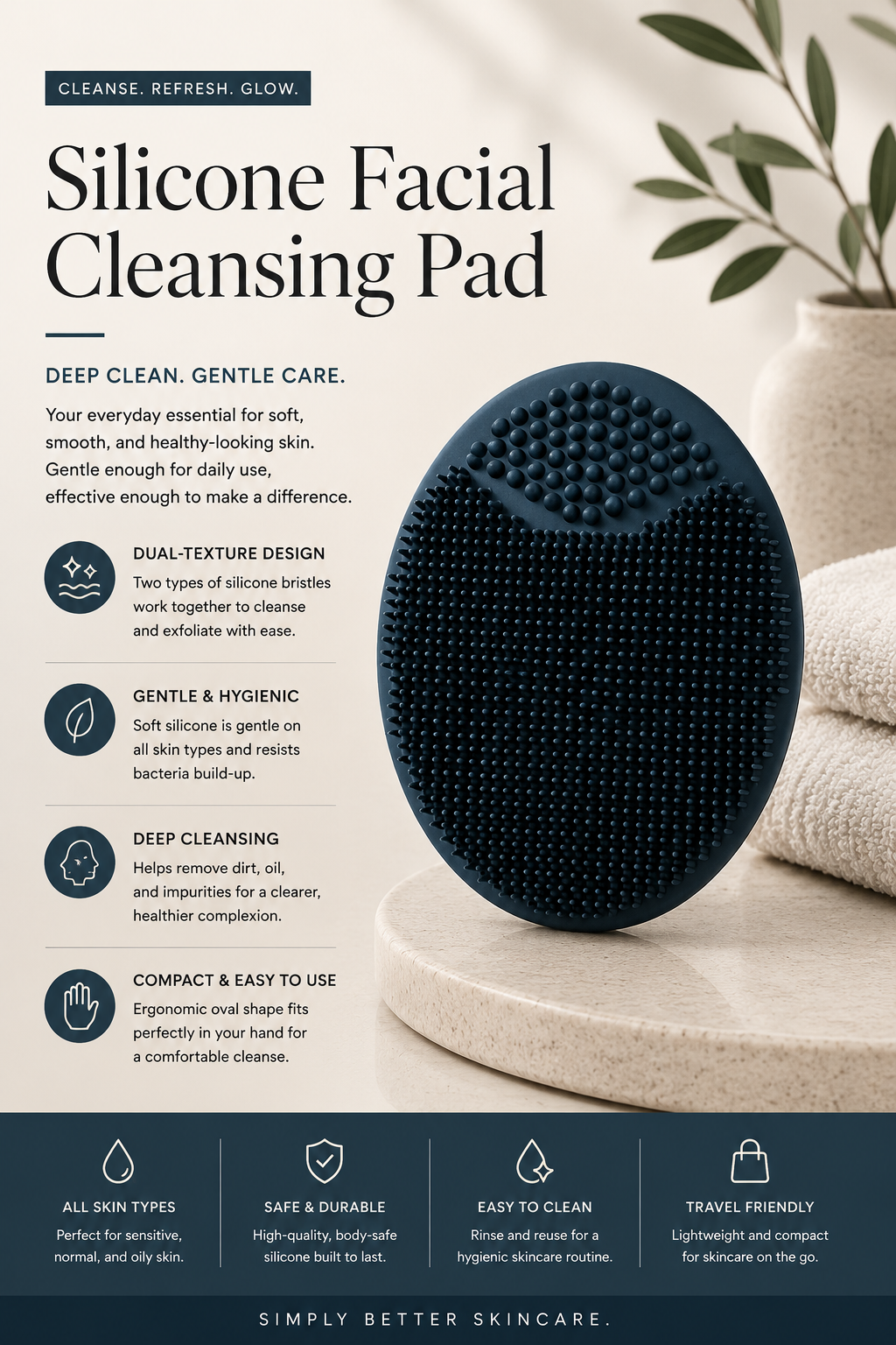 Silicone Facial Cleansing Brush