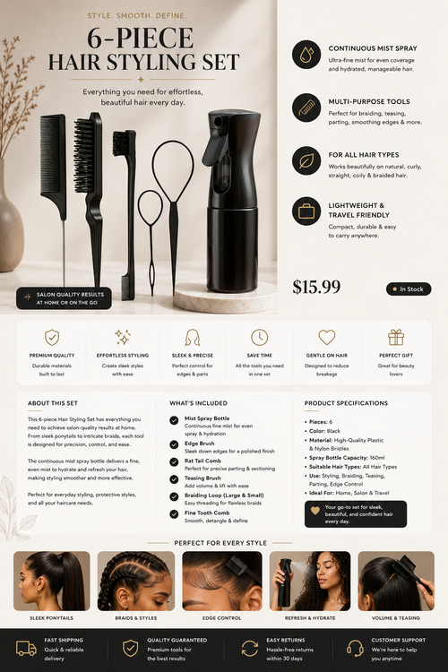 6-Piece Hair Styling Set
